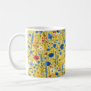 Mooie lente kleurrijke Girly Wildflowers Koffiemok