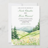 Mooie lente landschap bruiloft kaart (Voorkant)