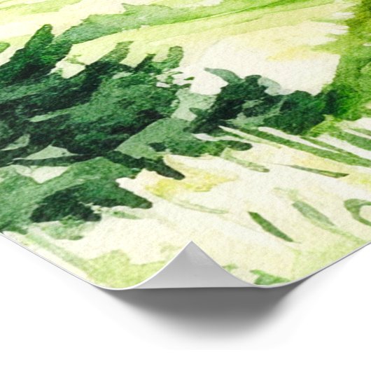 Mooie lente landschap bruiloft poster (Hoek)