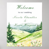 Mooie lente landschap bruiloft poster (Voorkant)
