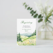 Mooie lente landschap bruiloft register informatiekaartje (Staand voorkant)