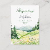 Mooie lente landschap bruiloft register informatiekaartje (Voorkant)