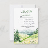 Mooie lente landschap bruiloft RSVP (Voorkant)