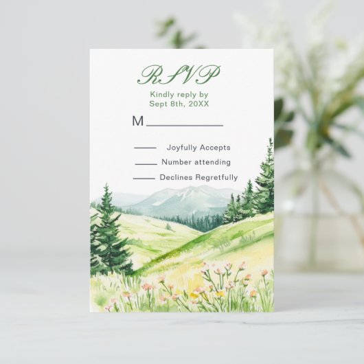 Mooie lente landschap trouw RSVP (Staand voorkant)