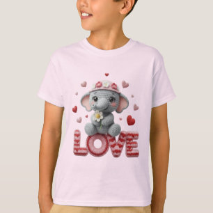 Mooie Lente Liefde Olifant Haakwerk Babykamer Desi T-shirt