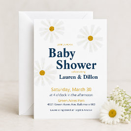 Mooie Lente Madeliefjes Baby Shower Uitnodiging