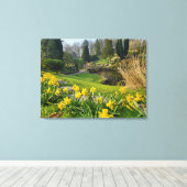 Mooie lente narcissen canvas afdruk (Insitu (Houten vloer))