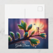 Mooie lente natuur met miniatuur pixie kunst briefkaart (Voorkant / Achterkant)