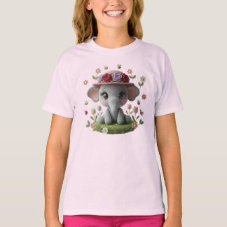 Mooie Lente Olifant Haakstijl T-shirt