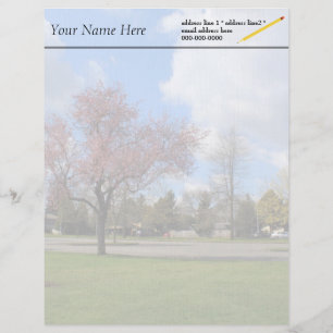 Mooie lente park landschapsfotografie gepersonaliseerd briefhoofd