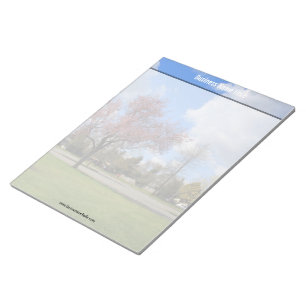 Mooie lente park landschapsfotografie notitieblok