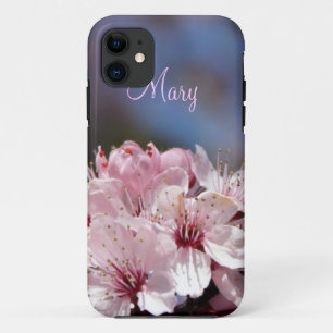 mooie lente roze kersenbloesem in blauwe lucht Case-Mate iPhone case