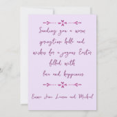 Mooie lente seringen Foto Prettig Pasen Feestdagenkaart (Achterkant)