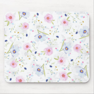 Mooie lente waterverf bloemen door storeman. muismat