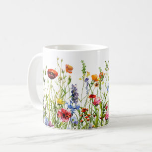 Mooie lente weide bloemen wrap koffiemok