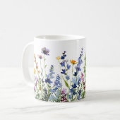 Mooie lente weide bloemen wrap koffiemok (Voorkant links)