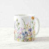 Mooie lente weide bloemen wrap koffiemok (Voorkant rechts)