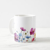 Mooie lente weide bloemen wrap koffiemok (Voorkant links)