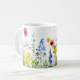 Mooie lente weide bloemen wrap koffiemok