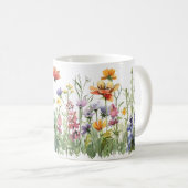 Mooie lente weide bloemen wrap koffiemok (Voorkant rechts)