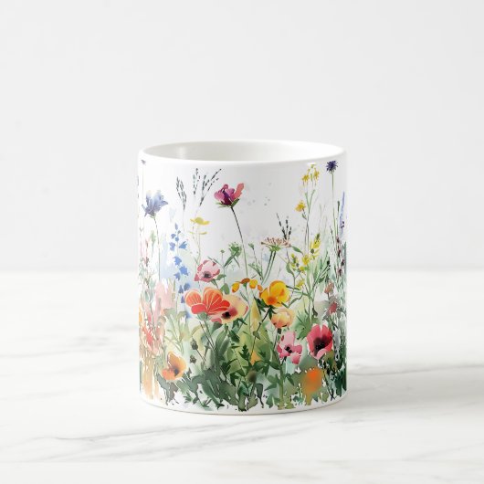 Mooie lente weide bloemen wrap koffiemok (Center)