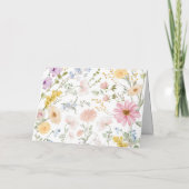 Mooie lente wilde bloem bloeit bedankkaart (Achterkant)