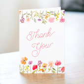 Mooie lente wilde bloemen bloem bruidsshower bedankkaart