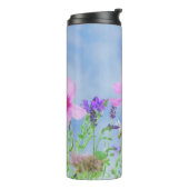 Mooie lente wilde bloemen thermosbeker (Gedraaid links)