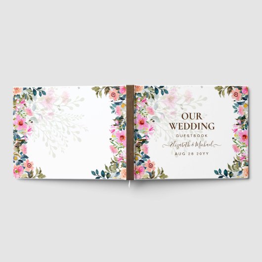 Mooie Lente Wilde Bloemen Trouw Gastboek Gastenboek (Volledig)