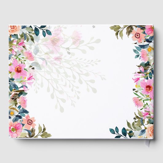 Mooie Lente Wilde Bloemen Trouw Gastboek Gastenboek (Achterkant)