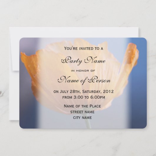 mooie lente wilde gele klaproos bloem feest kaart (Voorkant)