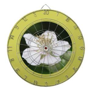 Mooie lente witte frambozen bloem fotografie dartbord