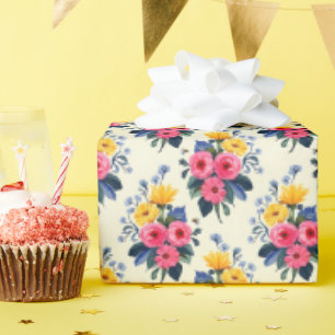 Mooie lenteboeket cadeaupapier