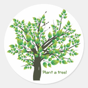 Mooie lenteboom ronde sticker