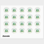 Mooie Lentecottage & Konijnenadres Ronde Sticker (Vel)