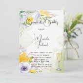 Mooie lentemorning Floral Brunch en bubelbaar Kaart (Staand voorkant)