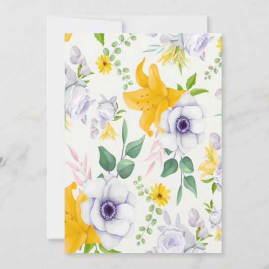 Mooie lentemorning Floral Brunch en bubelbaar Kaart (Achterkant)