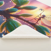Mooie lentenaard met miniatuur pixie-kunst sherpa deken (3/4)