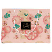 Mooie lentepieperen tuinbloemen op zaterdag groot cadeauzakje (Voorkant)