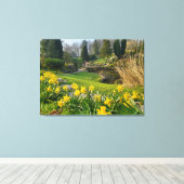 Mooie lentesaffodils canvas afdruk (Insitu (Houten vloer))