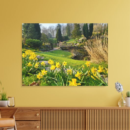 Mooie lentesaffodils canvas afdruk (Insitu (Woonkamer))
