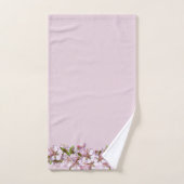 Mooie lentesbloesem-grenzen roze schaduwen bad handdoek (Handdoek)