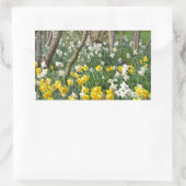 Mooie lentesdioltuin rechthoekige sticker (Tas)