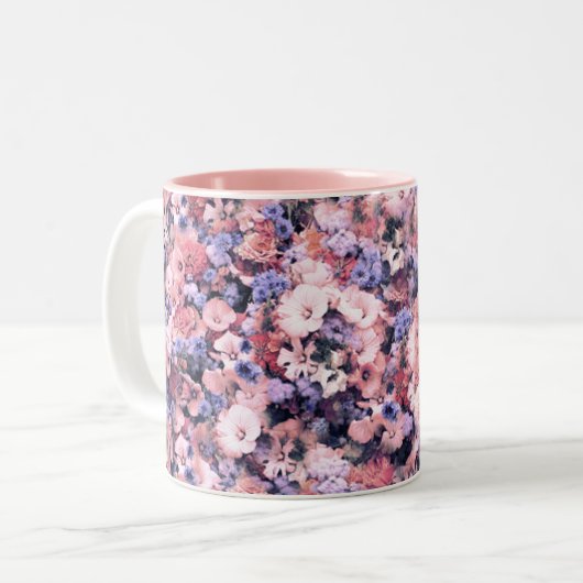 Mooie lentesFloral Tweekleurige Koffiemok (Voorkant links)