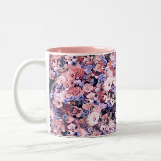 Mooie lentesFloral Tweekleurige Koffiemok (Links)