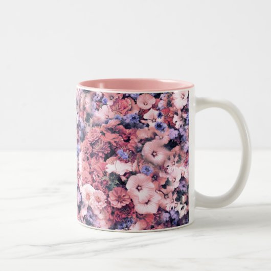 Mooie lentesFloral Tweekleurige Koffiemok (Rechts)