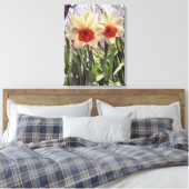Mooie lentesschilderbloem canvas afdruk (Insitu (Slaapkamer))