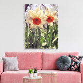 Mooie lentesschilderbloem canvas afdruk (Insitu (Woonkamer))