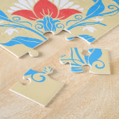 Mooie lenteterminal kunst, Oranje achtergrond Legpuzzel (Zijkant)