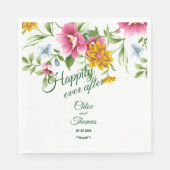 Mooie lentevloerbloemen bruiloft papier servetten (Voorkant)